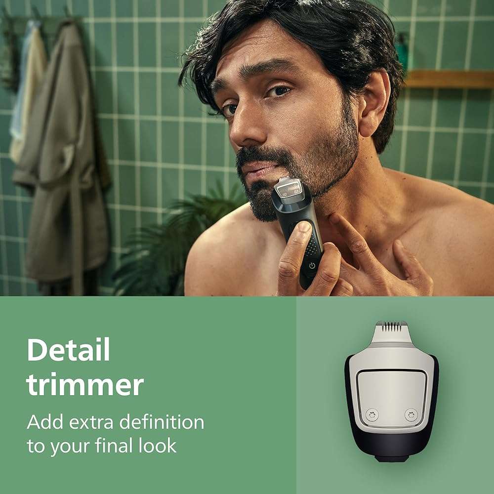 Norelco Philips All-in-One 3000 Series 13 in 1 Trimmer for Men, Beard Trimmer & Head Hair Clipper, Full Metal Self-Sharpening Blades & 8 Length Settings, MG3939/50 - Image 5