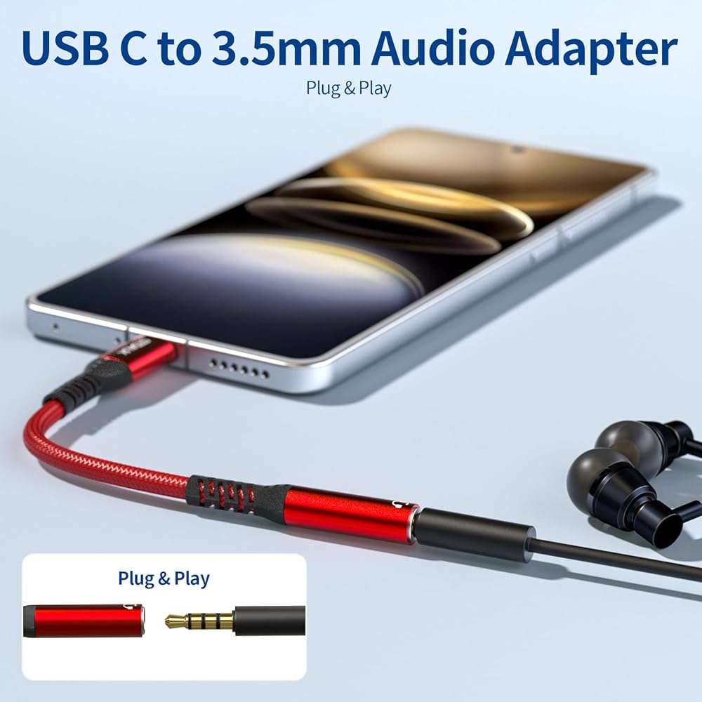 USB Type C to 3.5mm Female Headphone Jack Adapter, USB C to Aux Audio Dongle Cable Cord Compatible with iPhone 17 Pro Max/16 Pro/15, Samsung Galaxy S24/S23/S22 Ultra, iPad Pro, Pixel 9/8 Grey - Image 7
