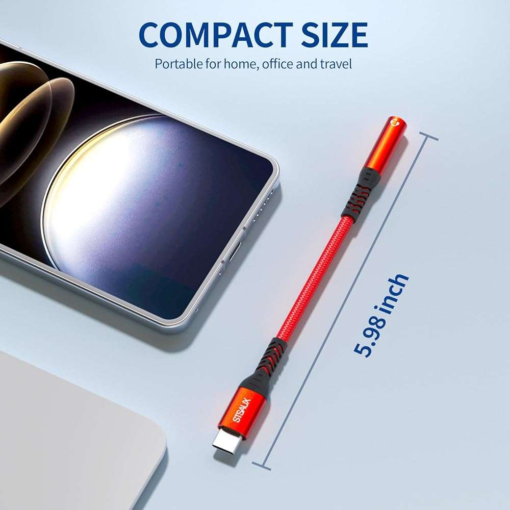 USB Type C to 3.5mm Female Headphone Jack Adapter, USB C to Aux Audio Dongle Cable Cord Compatible with iPhone 17 Pro Max/16 Pro/15, Samsung Galaxy S24/S23/S22 Ultra, iPad Pro, Pixel 9/8 Grey - Image 8