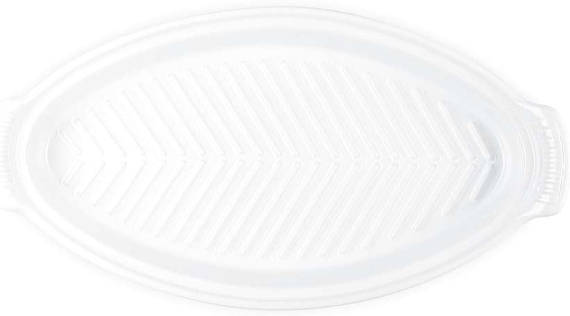 Le Creuset Stoneware Heritage Fish Baker, 1.7 qt., White - Image 4