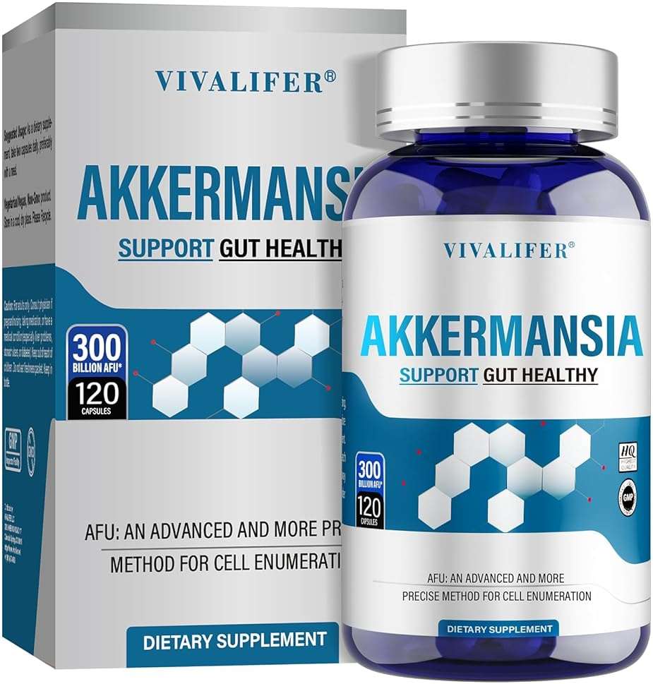 300 Billion AFU Akkermansia Probiotic Supplement - 120 Capsules 2 Month Supply Supports Digestive, Immune & Overall Health - Increases GLP-1 Production - for Men & Women - Image 1