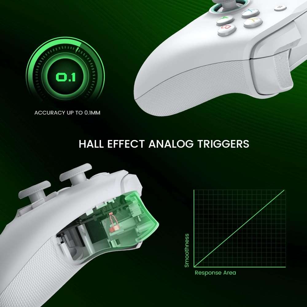 GameSir G7 SE Plud and Play Controller with Hall Effect Joysticks/Hall Trigger, Anti-Drift Wired Gamepad for Xbox Series X|S, Xbox One & Windows 10/11, 3.5 mm Audio Jack - White (Renewed) - Image 3