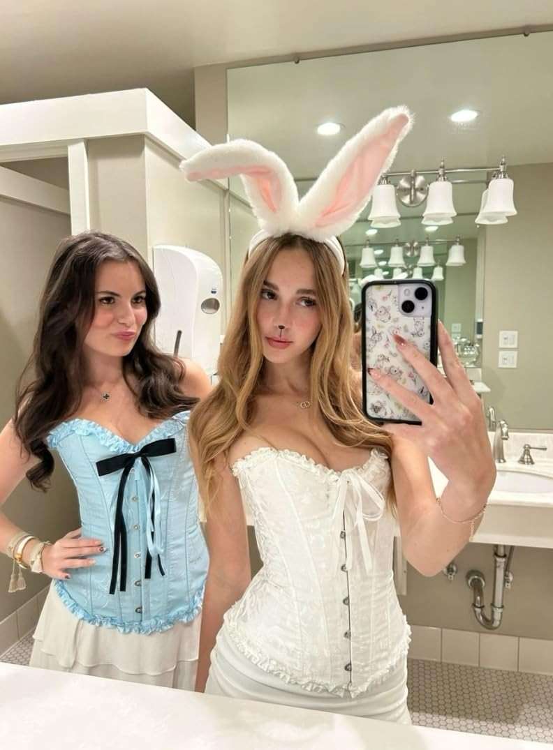 Huachi White Bunny Ears Headband Halloween Bunny Costume Adult: Long Furry Rabbit Ears Party Favors, White Rabbit Costume Accessoriy - Image 5