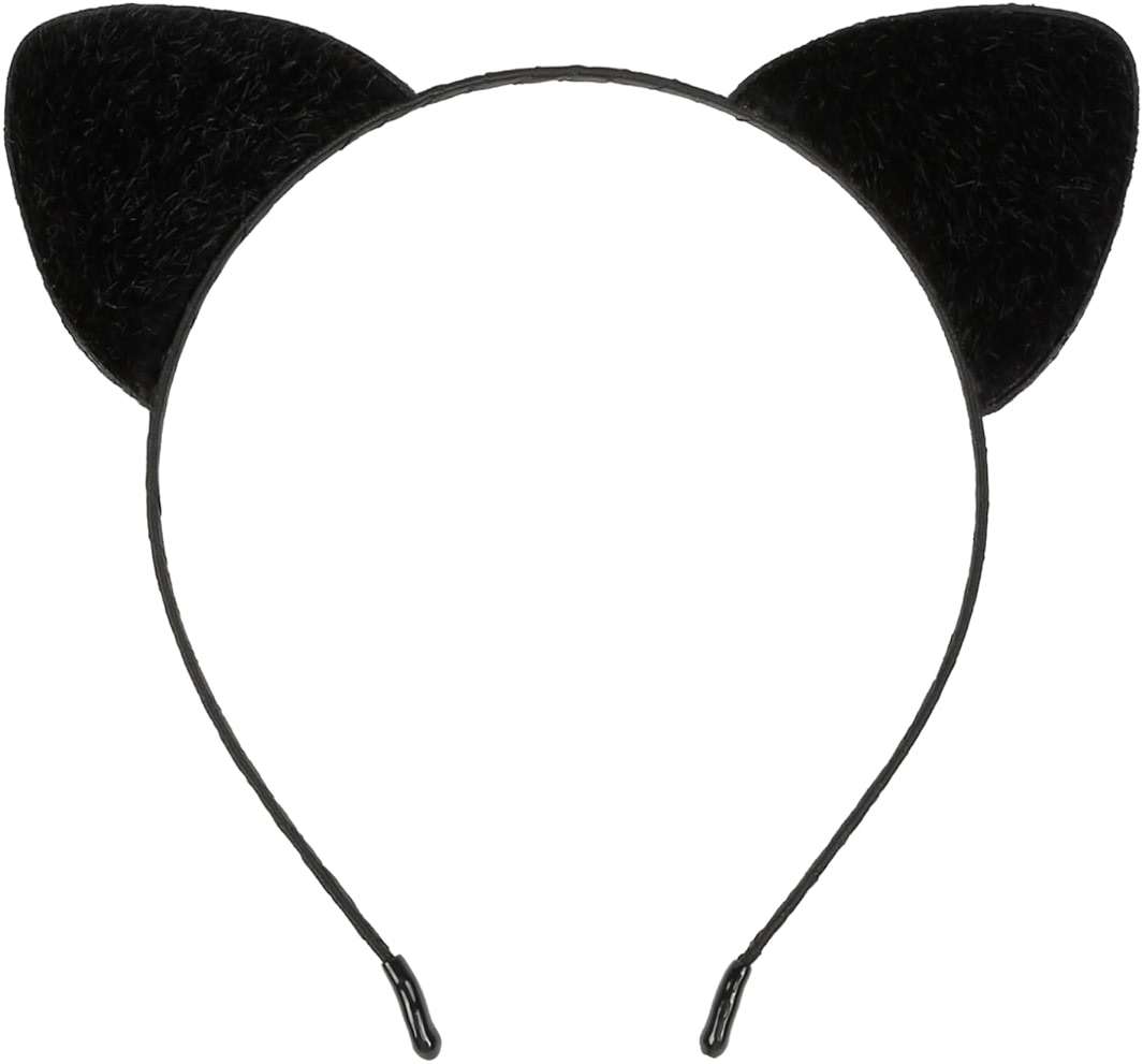 AIBFRID Black Cat Ear Headband for Women Halloween Cat Ear Hairband Furry Cat Ears Headbands Cute Cat Woman Ears Cosplay Costume Accessories - Image 1