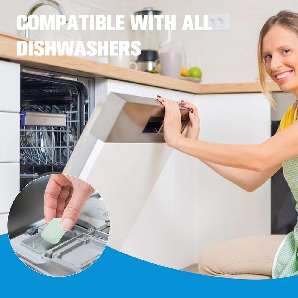 OOOFLOWER 6-Pack Dishwasher Detergent and Deodorizer Tablets, Deep Clean Formula, Dishwasher Safe, Removes Scale, Odors, and Hard Water Residue (Lemon Scent) - Image 7