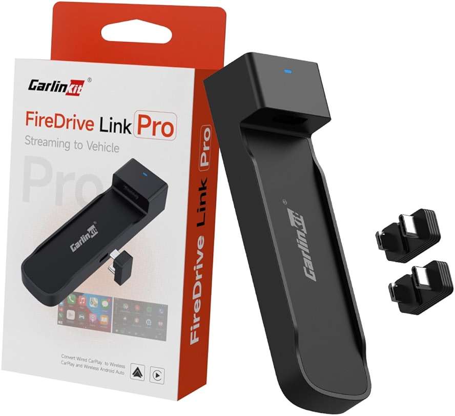 Carlinkit FireDrive Link Pro Car TV Converter, Wireless CarPlay Adapter with HDMI for Fire TV Stick Streaming, Convert Wired CarPlay to Wireless Android Auto & Apple CarPlay Dongle, Plug & Play - Image 1