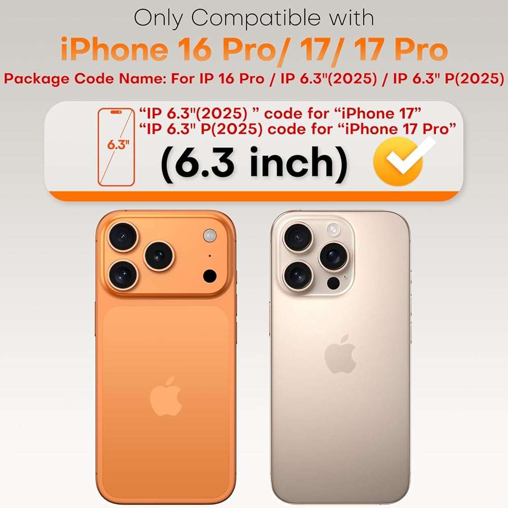 TOCOL for iPhone 17 Screen Protector 6.3 inch 9H Hardness Military Grade Shatterproof HD Tempered Glass for Full Coverage Protection 2 Pack - Image 2