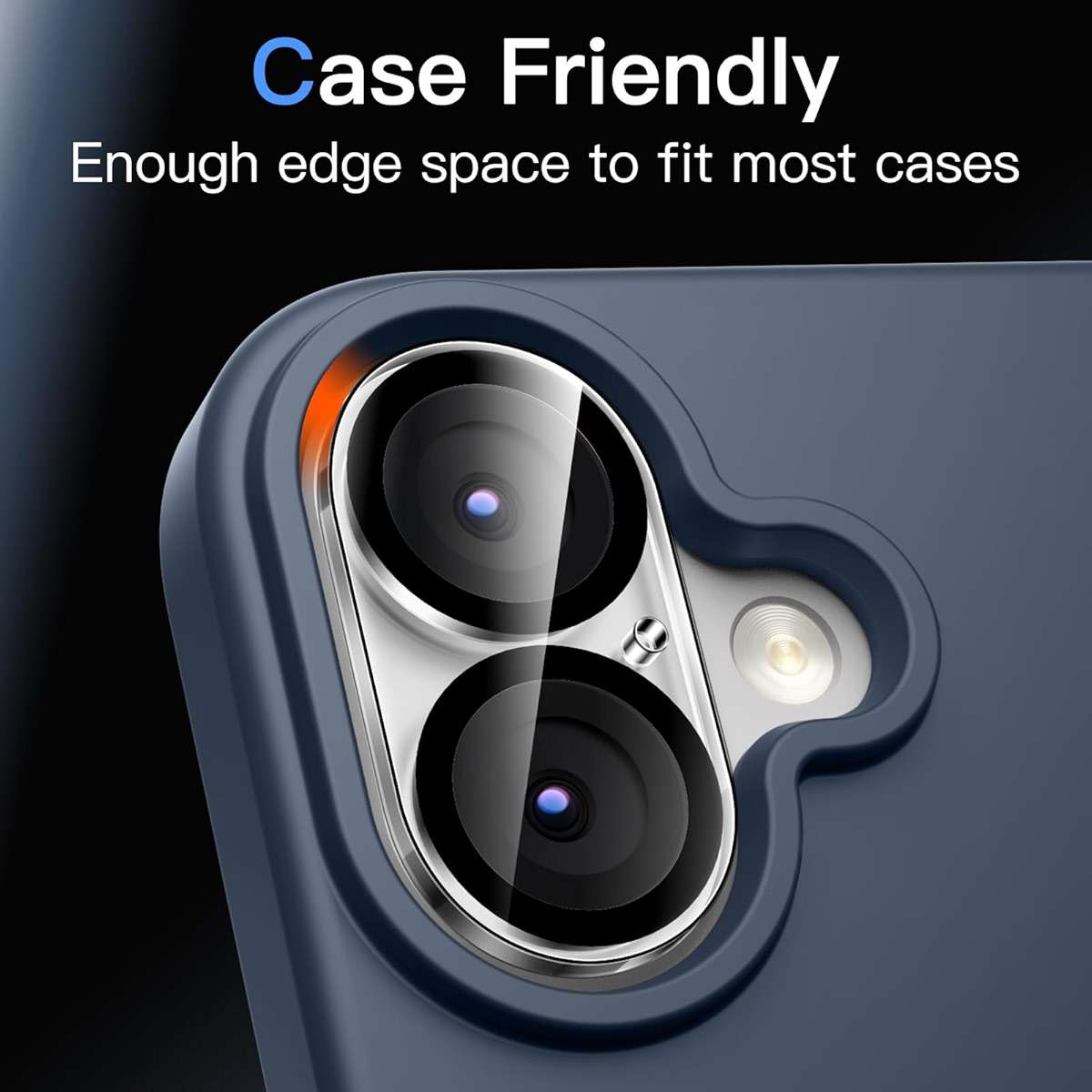 JETech Camera Lens Protector for iPhone 17 6.3-Inch, 9H Tempered Glass, Anti-Scratch, Case Friendly, Does Not Affect Night Shots, HD Clear, 3-Pack (Clear) - Image 7