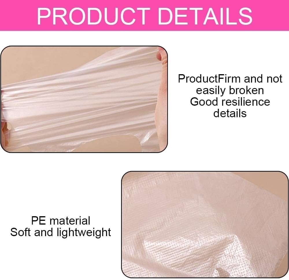 ZYMJBB 300PCS Paraffin Bath Liners for Feet – Disposable Waterproof Foot Liners with Adhesive Stickers, Plastic Bags for Paraffin Wax Bath, Moisturizing Foot Care, Spa Pedicure, Home and Salon Use - Image 3