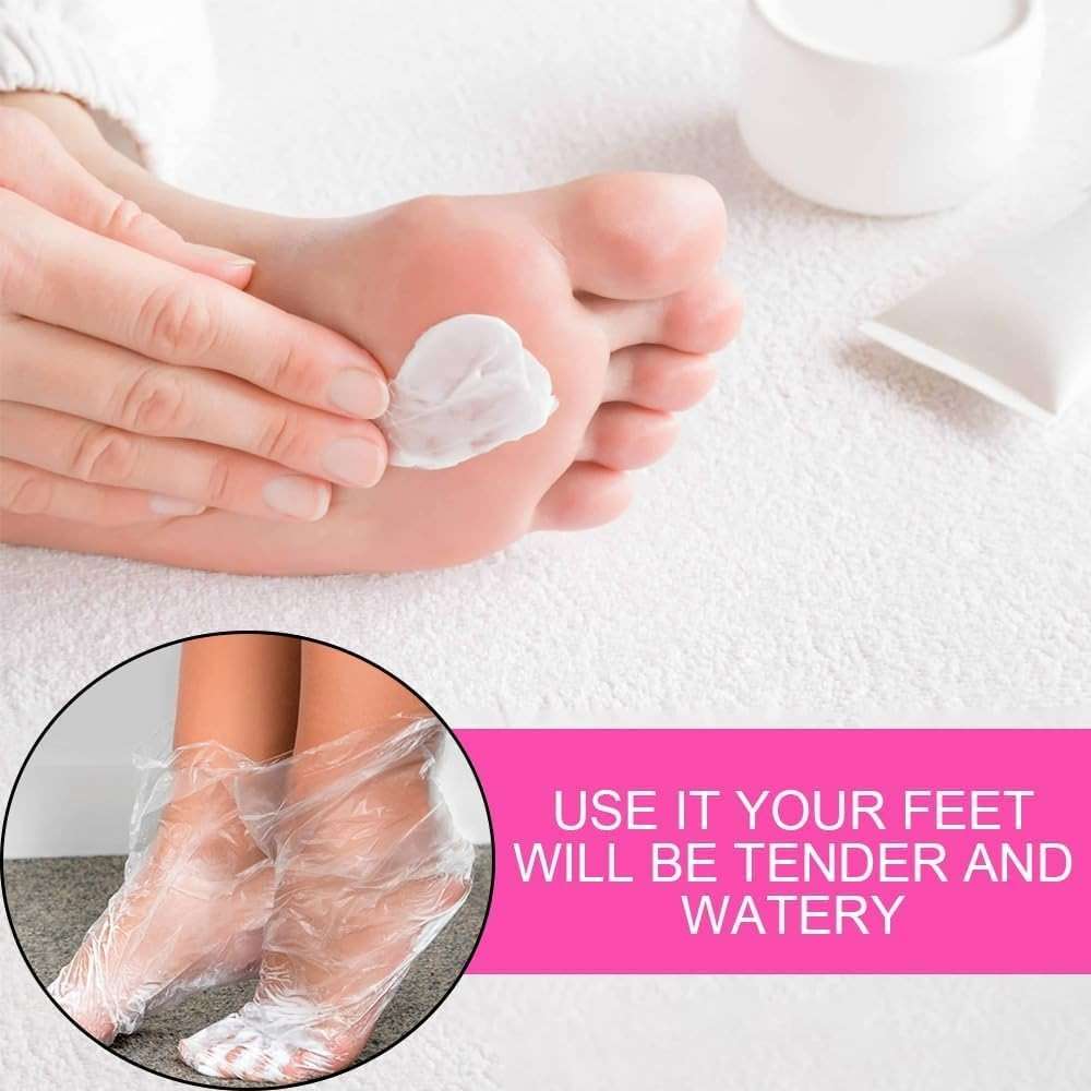 ZYMJBB 300PCS Paraffin Bath Liners for Feet – Disposable Waterproof Foot Liners with Adhesive Stickers, Plastic Bags for Paraffin Wax Bath, Moisturizing Foot Care, Spa Pedicure, Home and Salon Use - Image 5