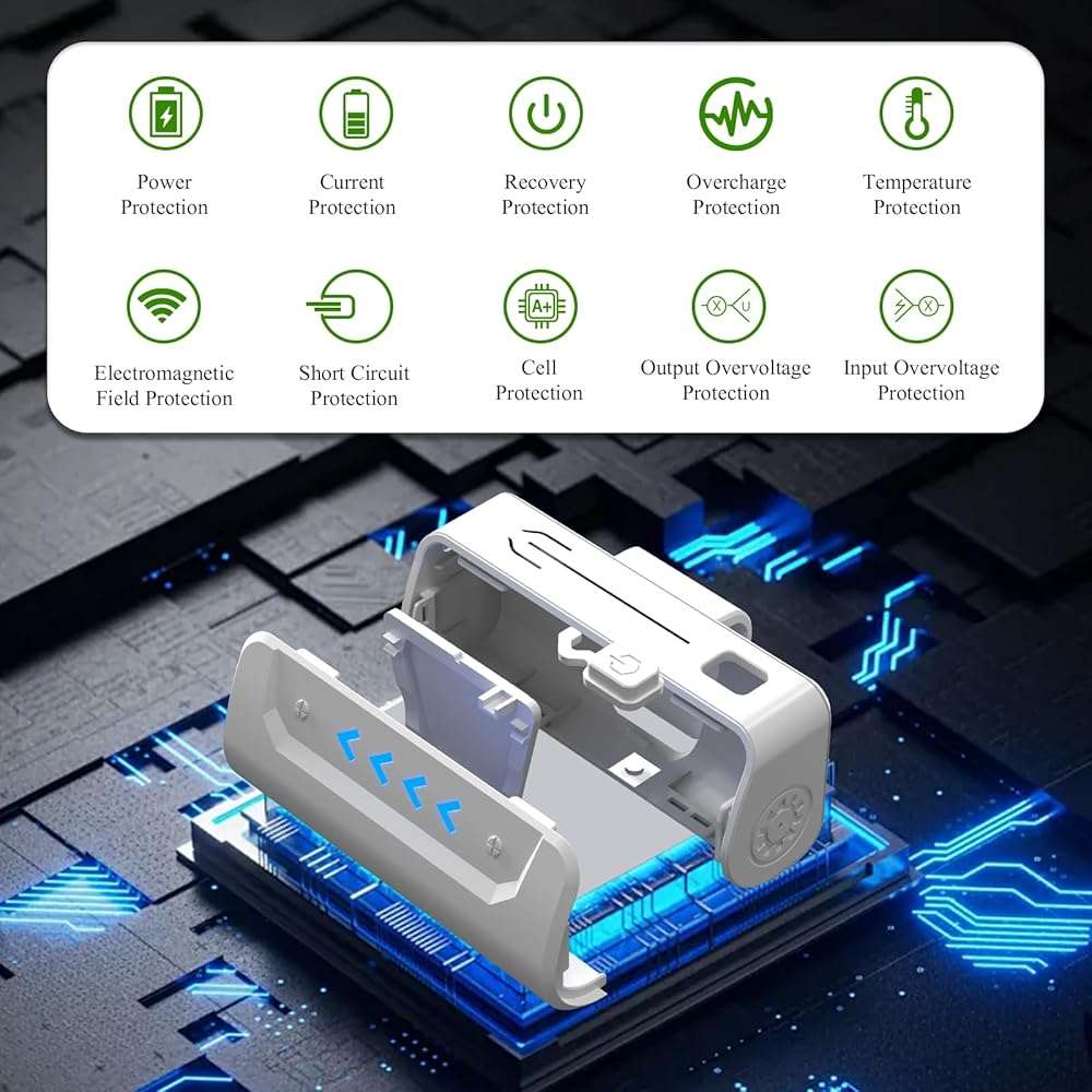 5000mAh Battery Pack for Meta Quest 2, Lightweight Extended VR Battery Pack Charger Accessories for Meta Oculus Quest 2 Original Head Strap and Elite Strap, for Extra 2-4H Playtime - White - Image 6