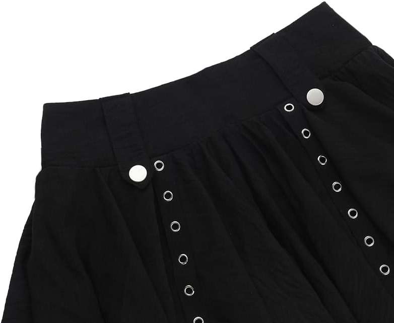 Sunidol Women's Y2K Gothic Punk Skirt High Waist Plaid Pleated Skorts Ruffles Fairy Grunge A-Line Skater Skirts - Image 4