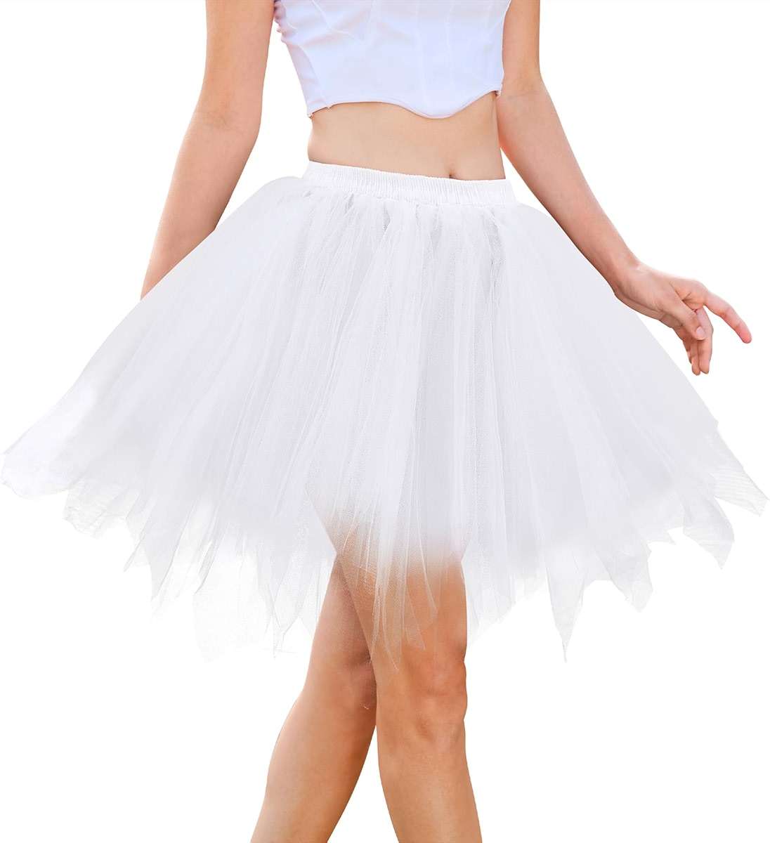 Zando Tutu for Women Adults 50s Vintage Ballet Bubble Skirt Halloween Costume Cosplay Puffy Tulle Petticoat Skirt Party - Image 4
