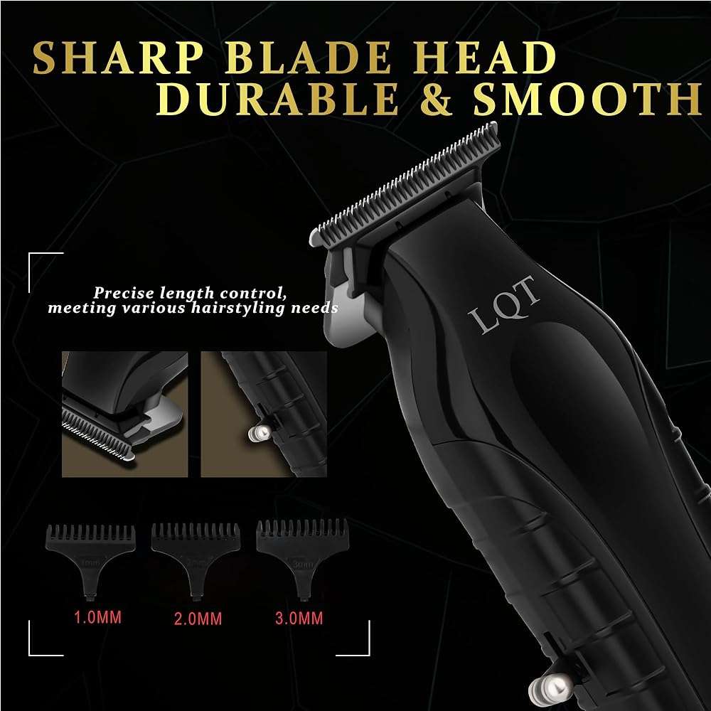 LQT 902 Professional Hair Trimmer for Men Cordless Beard and Mustache Trimmer Rechargeable Electric T Liners Clippers with Led Display and Luxury Gifts Box to Son Husband Father Men Gift - Image 4