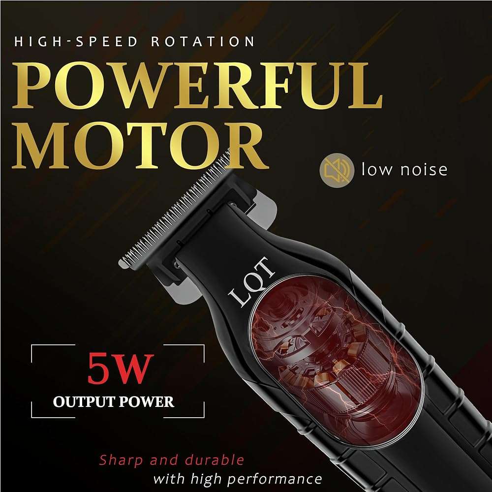 LQT 902 Professional Hair Trimmer for Men Cordless Beard and Mustache Trimmer Rechargeable Electric T Liners Clippers with Led Display and Luxury Gifts Box to Son Husband Father Men Gift - Image 7