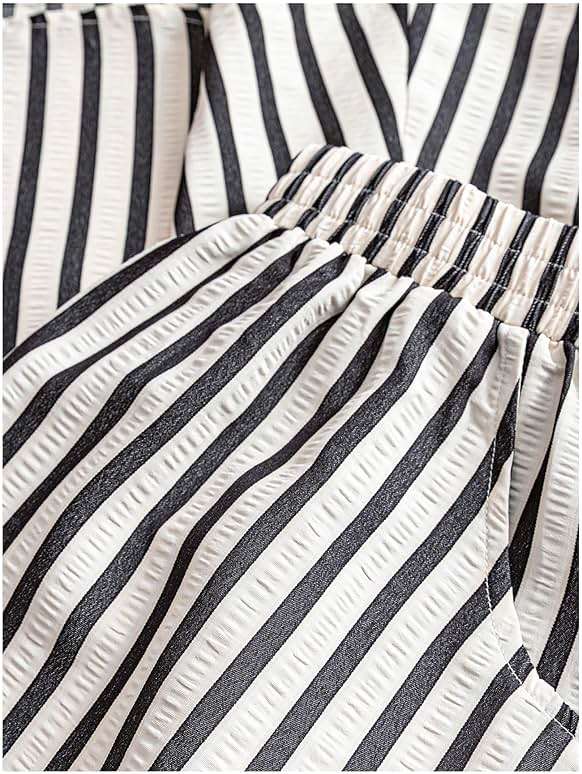 SHENHE Women's Striped Maxi Skirt High Waisted A Line Casual Flowy Long Skirt with Pockets - Image 5