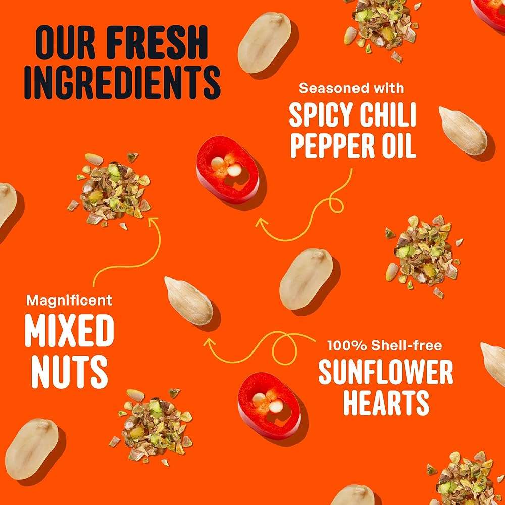 Cool Birds No Mess Sad Squirrels Hot Bird Seed – 10 lb. Spicy Shell-Free Blend with Peanuts, Sunflower Hearts & Chili Pepper Oil – No Waste, Squirrel-Resistant Bird Food for Outside Feeders - Image 4