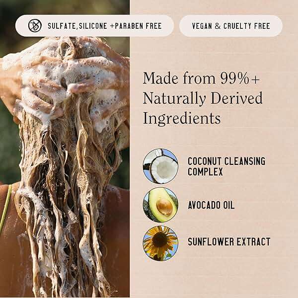 California Naturals Classic Clean Toasted Coconut Shampoo and Conditioner Set, Hair Care for Women & Men, Natural, Vegan, Cruelty, Silicone, Paraben, and Sulfate Free Shampoo, Color Safe, 20 Fl Oz - Image 7