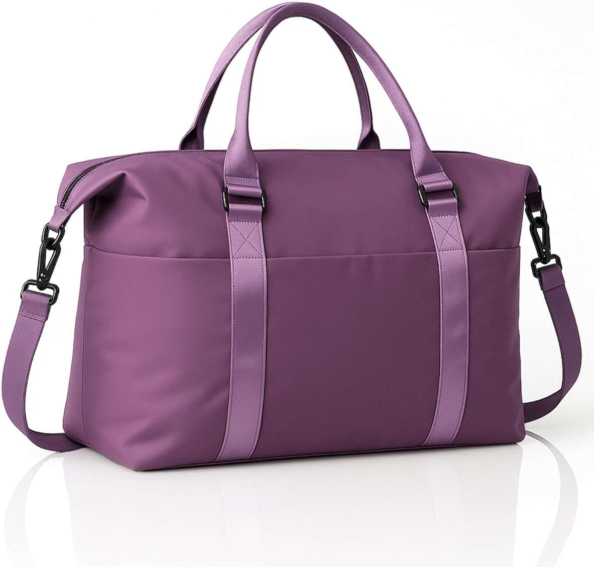 Weekender Duffel Bags for Women, Purple Travel Totes Bag for Airplane Essentials, Overnight Bags for Women with Trolley Sleeve, Large Carry On Hospital Bag for Labor and Delivery, Sport, Gym - Image 1