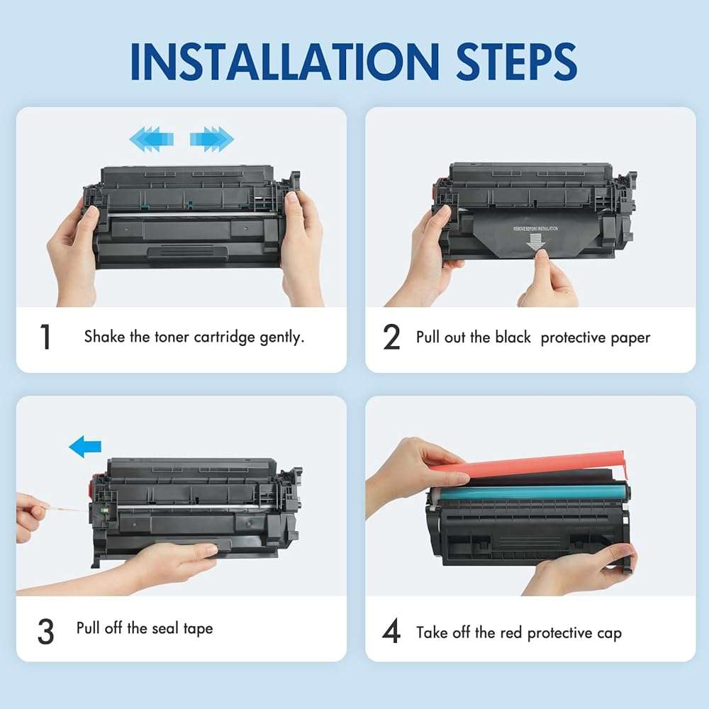 58A CF258A Toner Cartridge Black M428fdw Compatible for HP 58A CF258A 58X CF258X for HP MFP M428fdw M428fdn M428dw LaserJet Pro M404n M404dn M404dw M404 M428 Printer Ink High Yield 2 Pack with Chip - Image 6