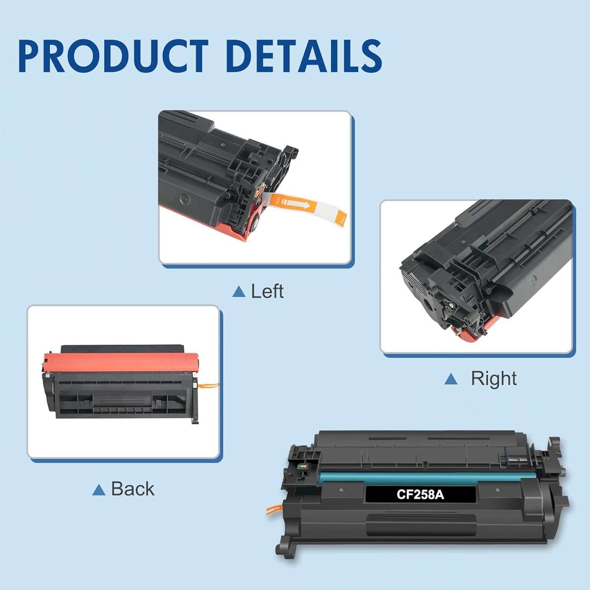 58A CF258A Toner Cartridge Black M428fdw Compatible for HP 58A CF258A 58X CF258X for HP MFP M428fdw M428fdn M428dw LaserJet Pro M404n M404dn M404dw M404 M428 Printer Ink High Yield 2 Pack with Chip - Image 7
