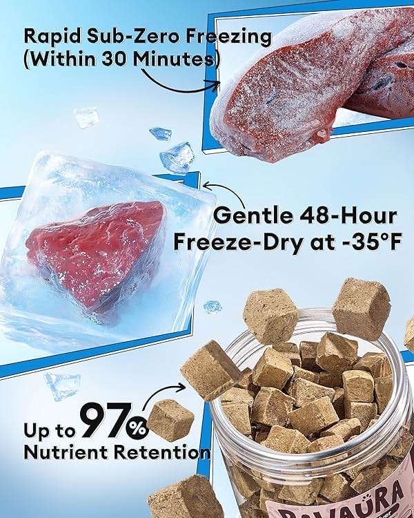 Pawaura Freeze-Dried Beef Liver Treats for Dogs & Cats, Single Ingredient, High-Protein, Grain-Free Natural Pet Snack, Resealable Tub, Ideal for Training or Meal Topper, 3.53oz - Image 3