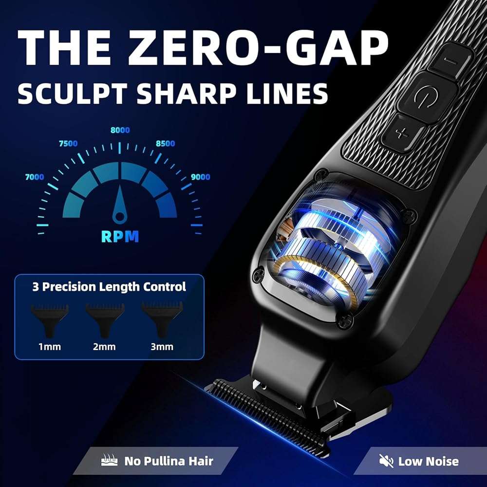 Ufree Hair Clippers For Men, Professional Barber Clippers and Beard Trimmer Set, Cordless Mens Hair Clippers, Hair Cutting Kit with Sharper DLC Blades - Image 7