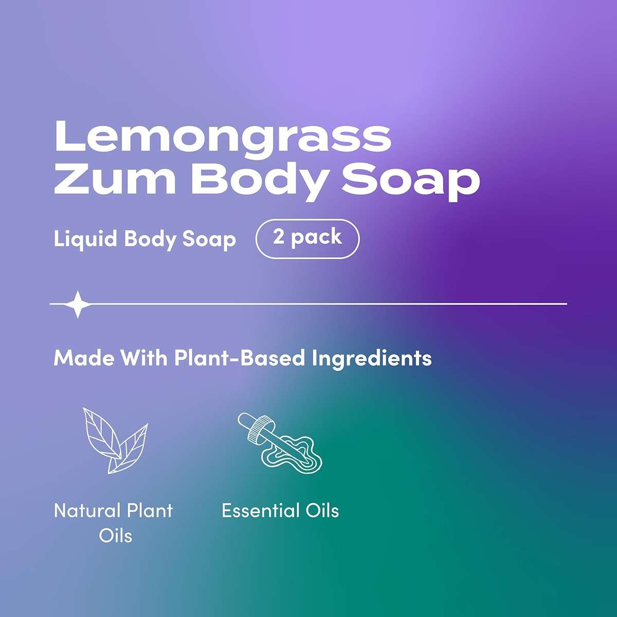 Zum Body Soap - Lemongrass - 16 fl oz (2 Pack) - Image 2