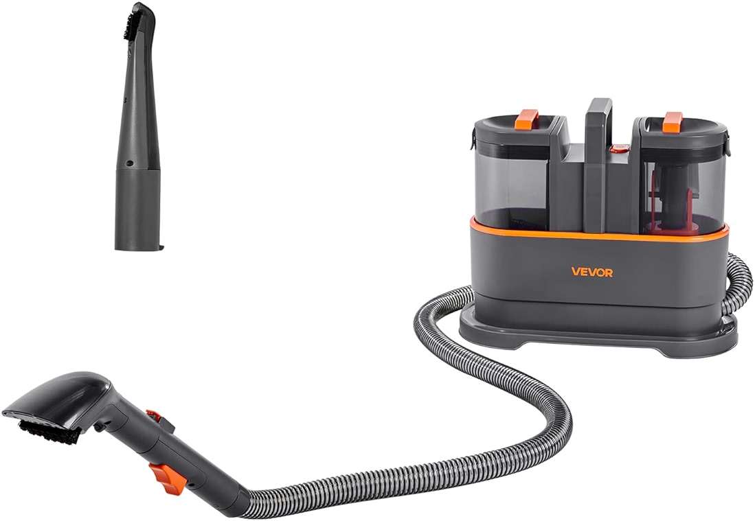 VEVOR Carpet Cleaner Machine, 50.72 oz Clean Water Tank & 27.05 oz Dirty Water Tank, Portable Upholstery Shampooer, 11.5Kpa Handheld Furniture Extractor, Spot and Stain Deep Cleaner for Rug Couch Car - Image 9