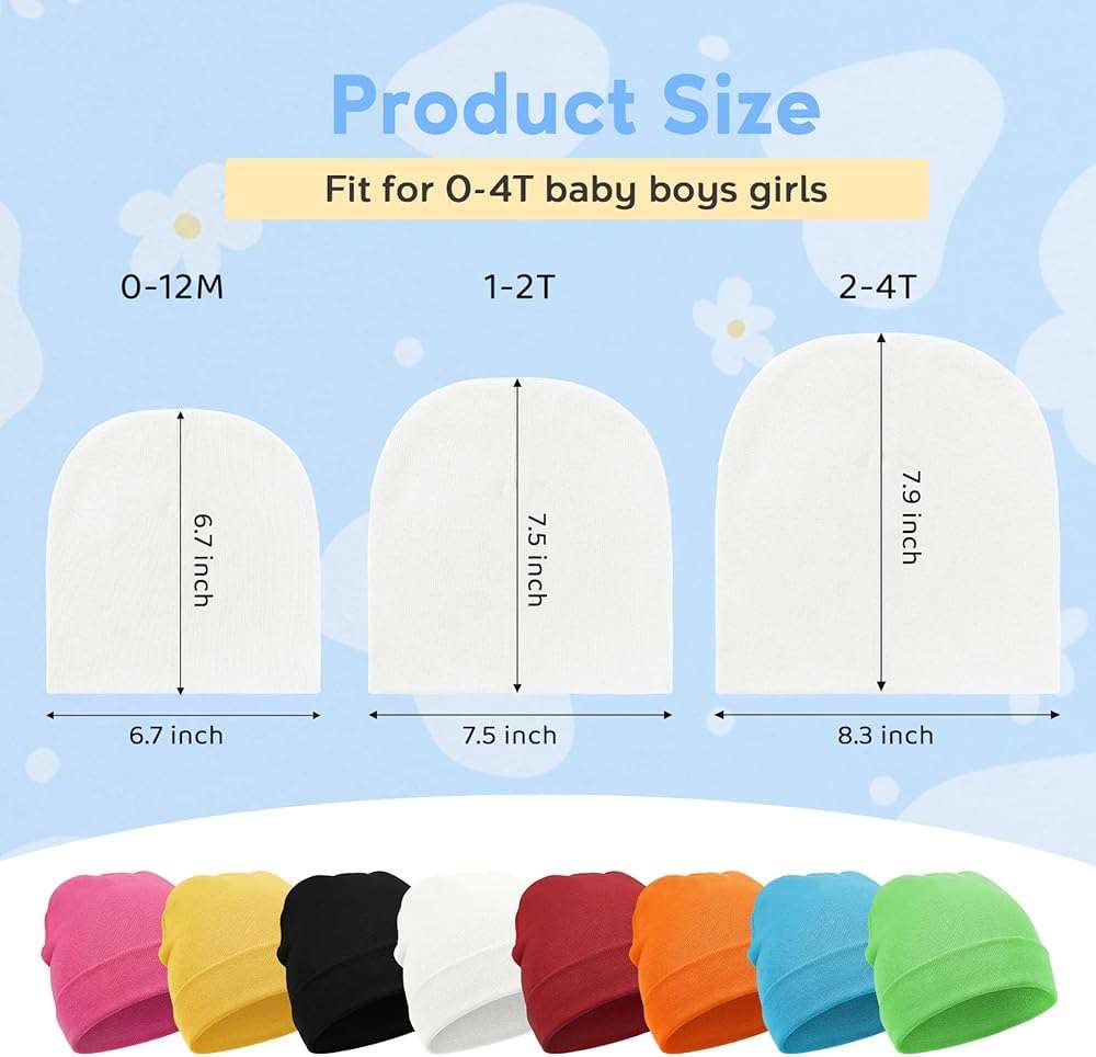 Zando Baby Beanie Newborn Hats Infant Toddler Seamless Warm Soft Knit Cap for Daily Halloween Boys Girls 0-4T - Image 5