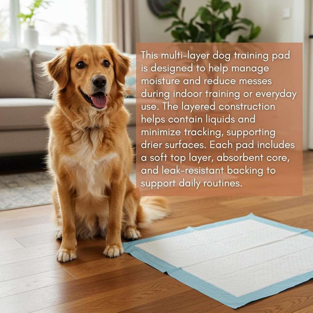 Dog Training Pads 50 Count, Extra Large 30" x 23.6" – 5-Layer Leak-Proof Puppy Pads with Super Absorbent Quick-Dry Top Sheet – Pee Pads for Puppies, Adult Dogs, Senior Dogs & Indoor Potty Training - Image 3