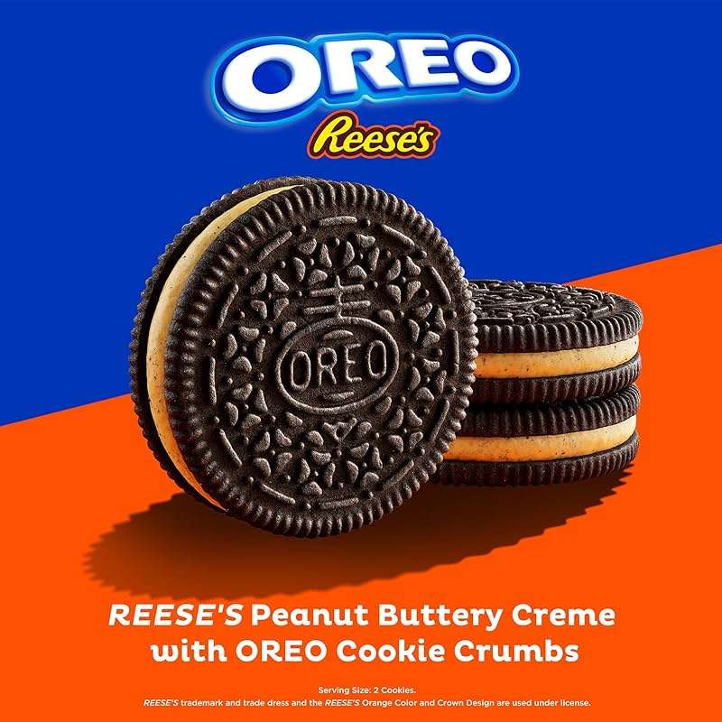 OREO REESE'S Peanut Buttery Creme Chocolate Sandwich Cookies, 12.35 oz - Image 3