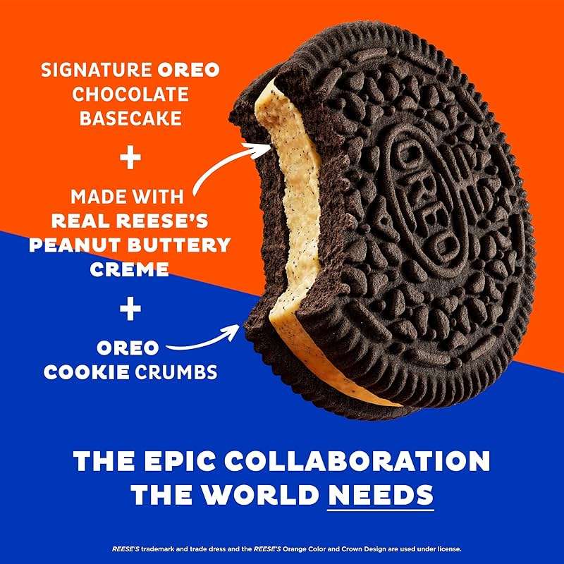 OREO REESE'S Peanut Buttery Creme Chocolate Sandwich Cookies, 12.35 oz - Image 4