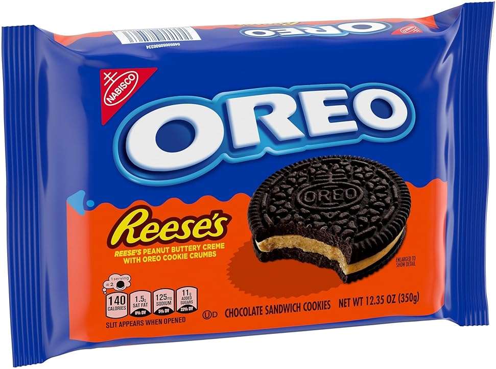 OREO REESE'S Peanut Buttery Creme Chocolate Sandwich Cookies, 12.35 oz - Image 8
