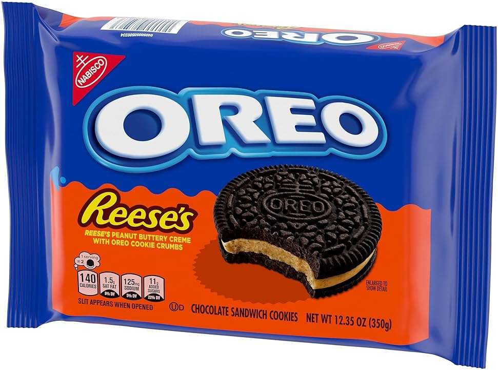 OREO REESE'S Peanut Buttery Creme Chocolate Sandwich Cookies, 12.35 oz - Image 9