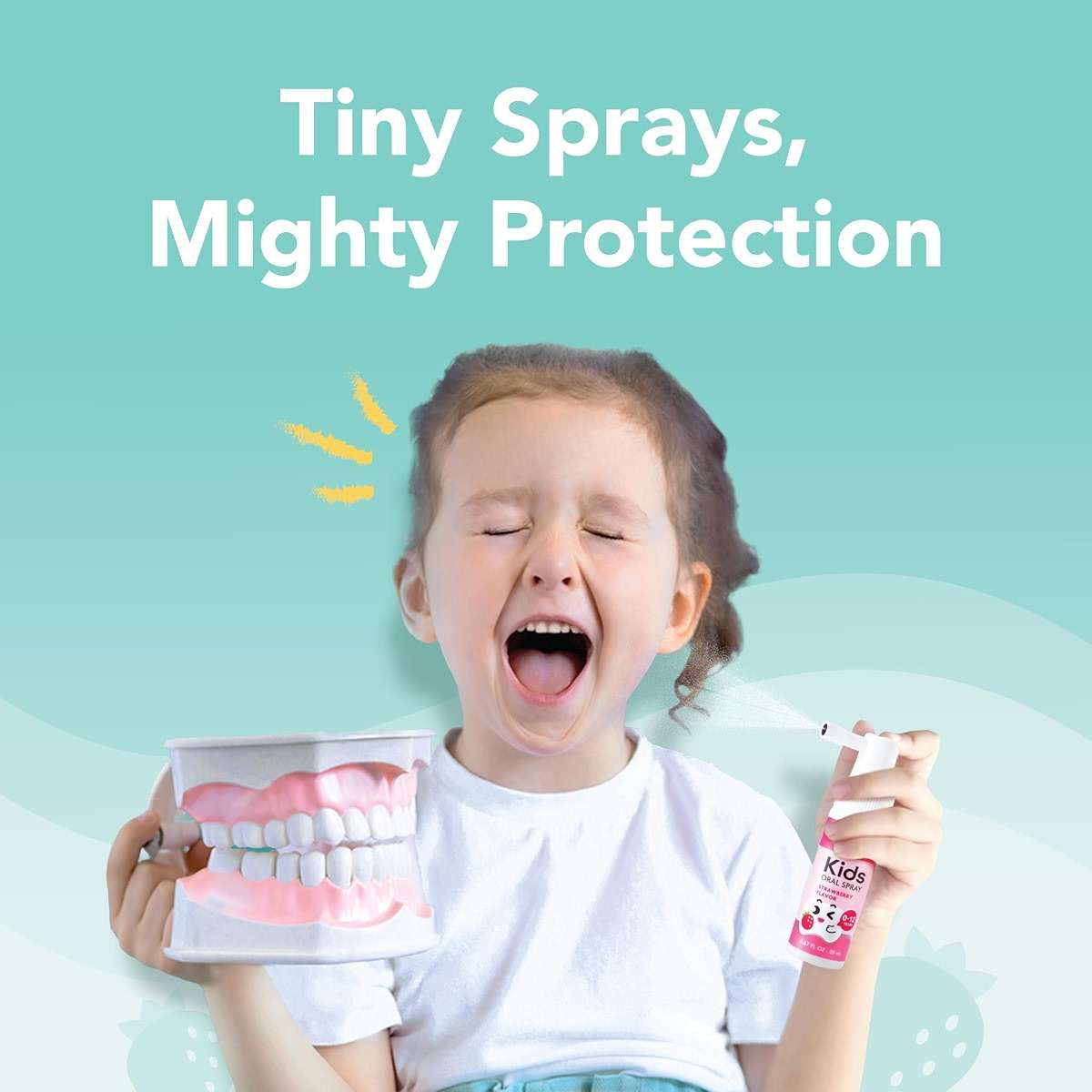 LAB52 Kids Oral Spray, Toddler Toothpaste Helper for Daily Oral Care and Fresh Breath, Children Approved with Fluoride Free for Newborn to Preschoolers, Xylitol Strawberry Flavor - Image 4