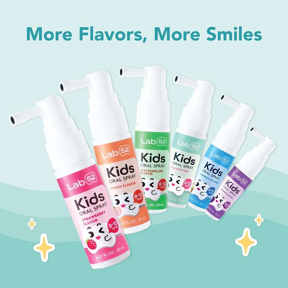 LAB52 Kids Oral Spray, Toddler Toothpaste Helper for Daily Oral Care and Fresh Breath, Children Approved with Fluoride Free for Newborn to Preschoolers, Xylitol Strawberry Flavor - Image 6