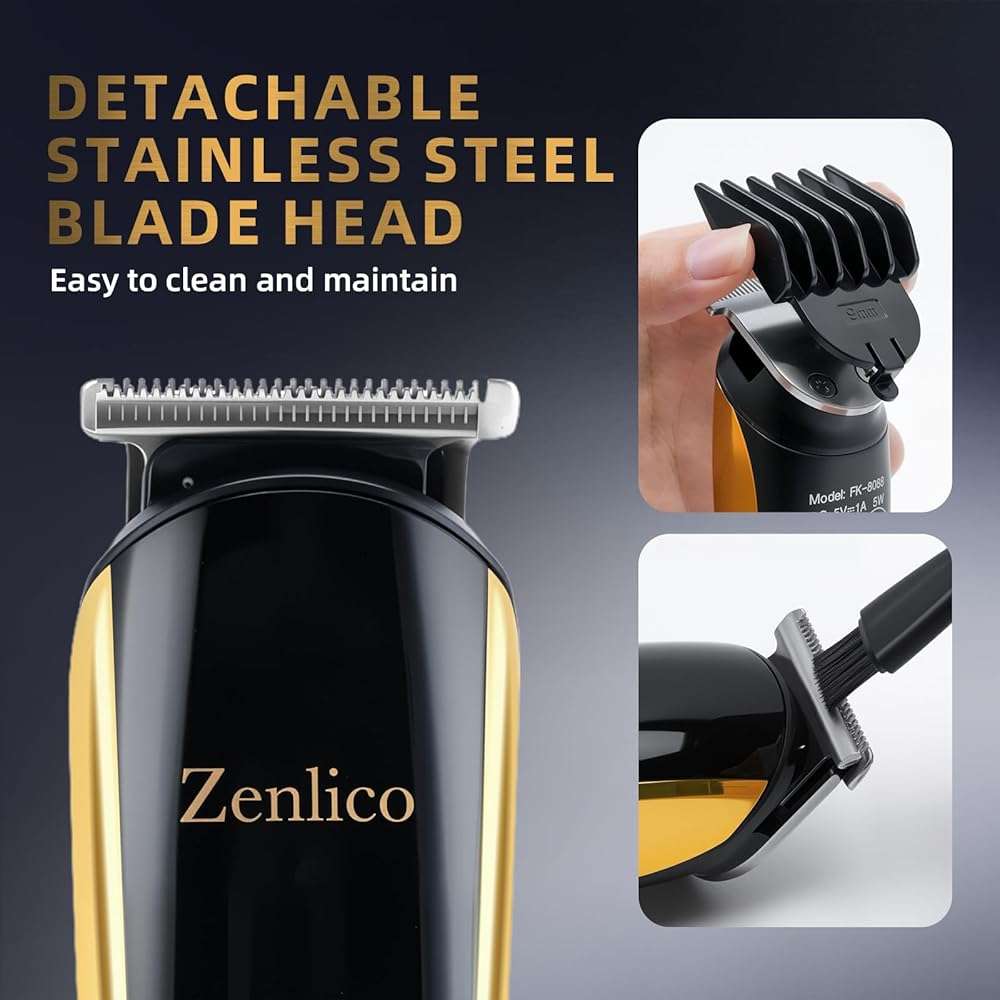 ZENLICO Beard Trimmer for Men, Rechargeable Men's Hair Trimmer for Mustache, Electric Razor & Body Grooming Kit for Beard, Face, Groin & Manscaping, Birthday Valentines Ideal Gift for Men - Image 6