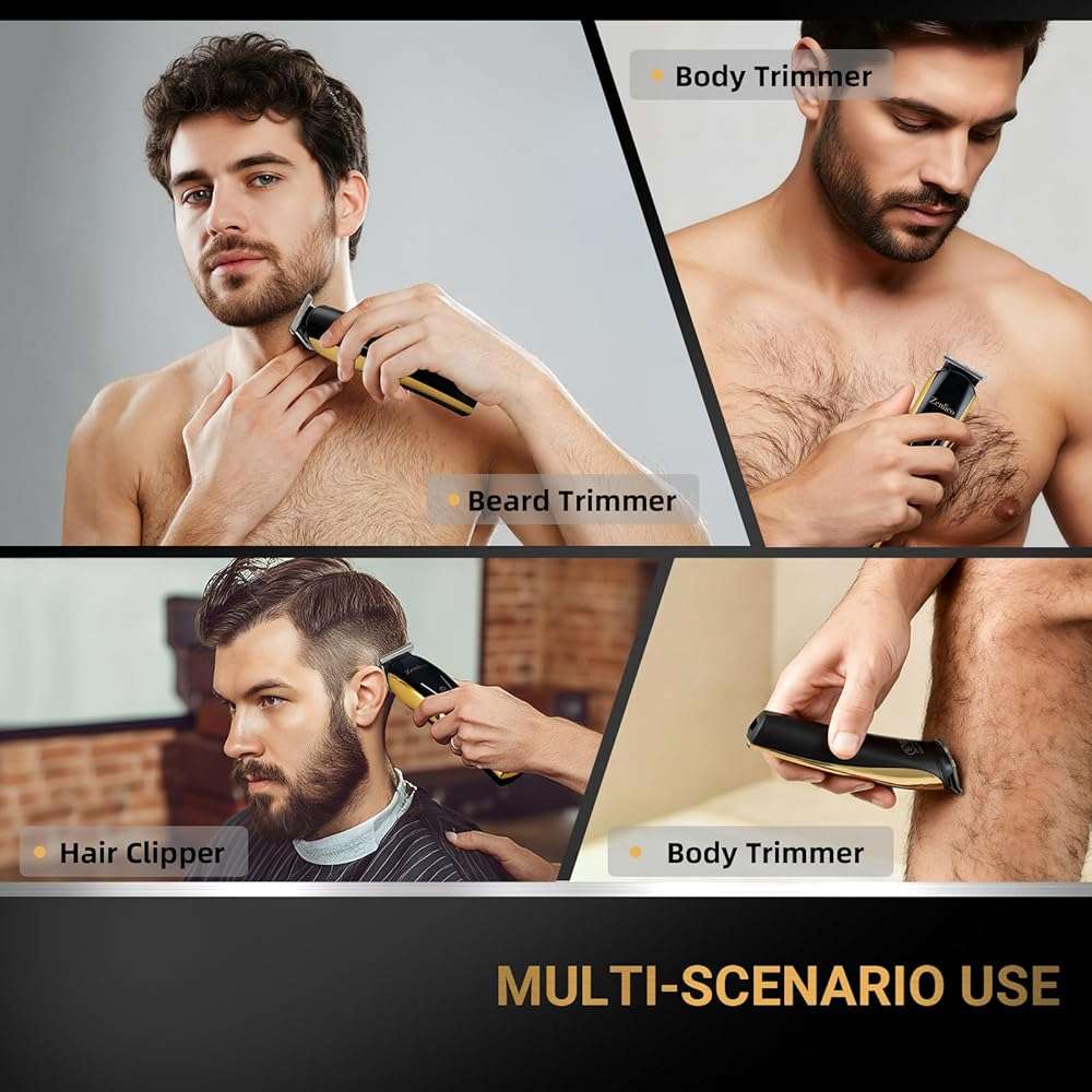 ZENLICO Beard Trimmer for Men, Rechargeable Men's Hair Trimmer for Mustache, Electric Razor & Body Grooming Kit for Beard, Face, Groin & Manscaping, Birthday Valentines Ideal Gift for Men - Image 7