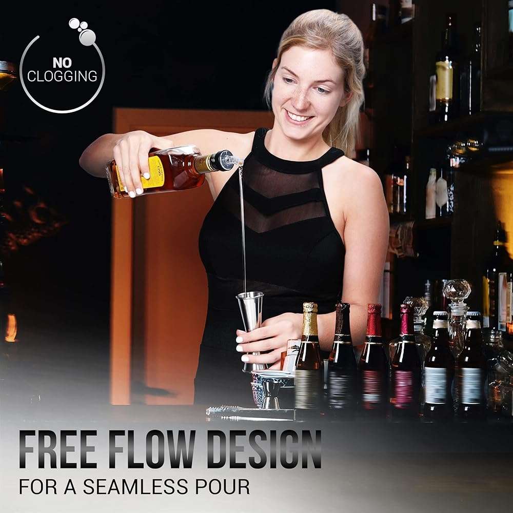 Esatto Pourer with Screen, 50 Pieces - Premium Quality Liquor Dispenser Pour Spouts with Built-in Filter for Smooth Pouring - Pour Spouts Ideal for Bartenders, Home Bars, and Parties - Image 6