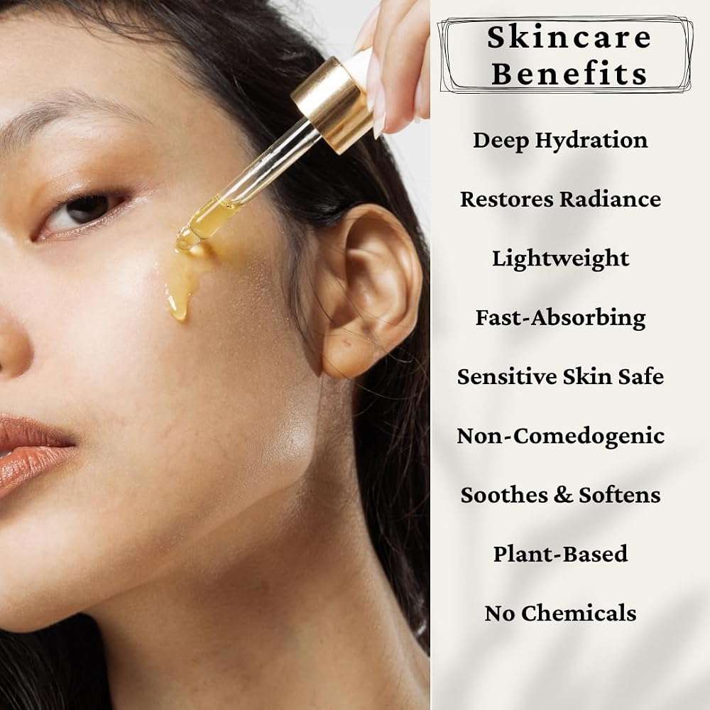Vonj Dry Oil for Face - Jojoba, Rosehip & Japanese Camellia Seed Oil, Hydration Moisturizer, PeriMeno, MenoPause Skin Support, All Skin Types Non-Comedegenic Acne Care Vegan Skincare 2oz GIFT WRAPPED - Image 4