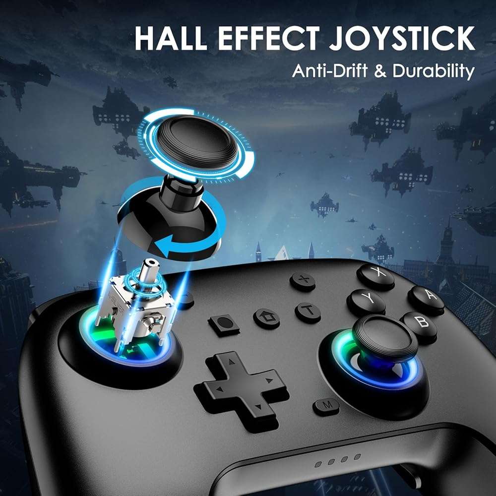 JORREP Switch Controllers 2 Pack, RGB Switch 2 Controller for Nintendo Switch/Switch 2/Lite/OLED, Wireless Switch 2 Pro Controller with Wake up/6-Axis Gyro/Dual Vibration/Turbo/Screenshot (Black) - Image 6