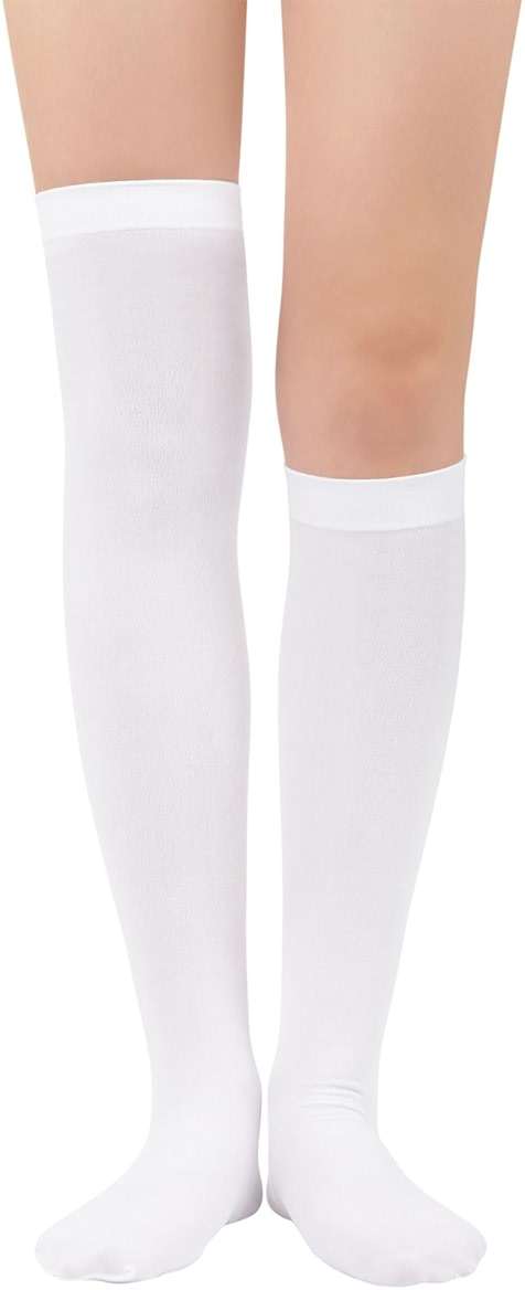Zando 3 Pairs Womens Thigh High Socks Over the Knee Socks Thigh Highs Stretchable Long Tube Leg Warmers for Daily Wear - Image 2