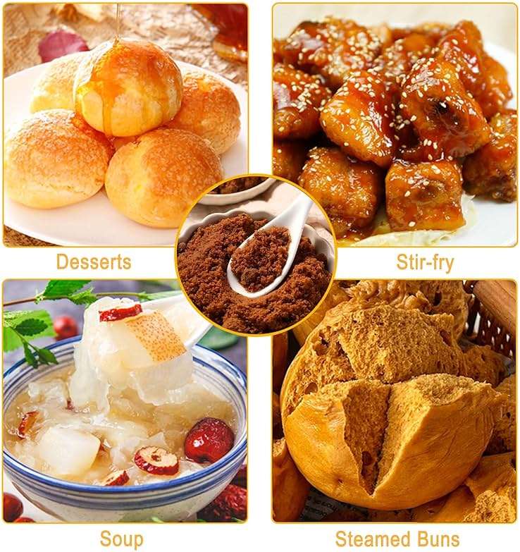 SXETBEAN Brown Sugar, Handmade Chinese Brown Sugar, No Additive, Dark Brown Sugar for Baking, Drinking, Cooking, 红糖, 10.5 oz/ 300g/ Bag (10.58oz/300g) - Image 6
