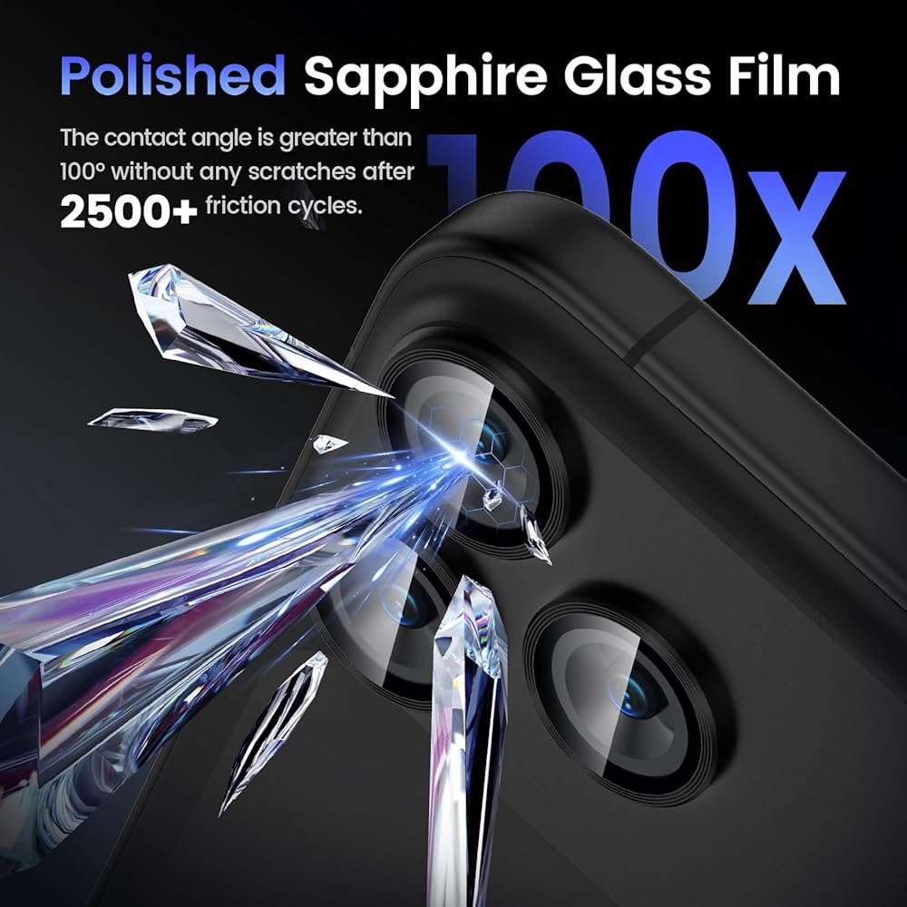 Tensea for iPhone 17 Pro Camera Lens Protector, Metal Aluminum Alloy Tempered Glass Cover Camera Screen Protector Accessories, Case Friendly - Image 6