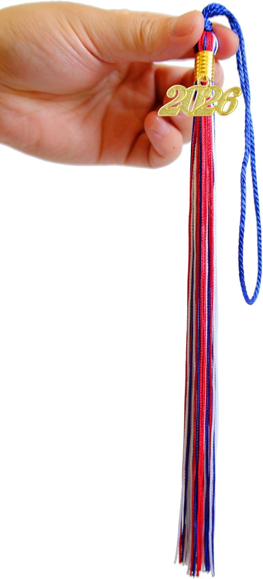 GRADFTY Red White and Blue Graduation Tassel 2026 for Grad Cap and Graduation Ceremony Accessory Decoration - Image 3