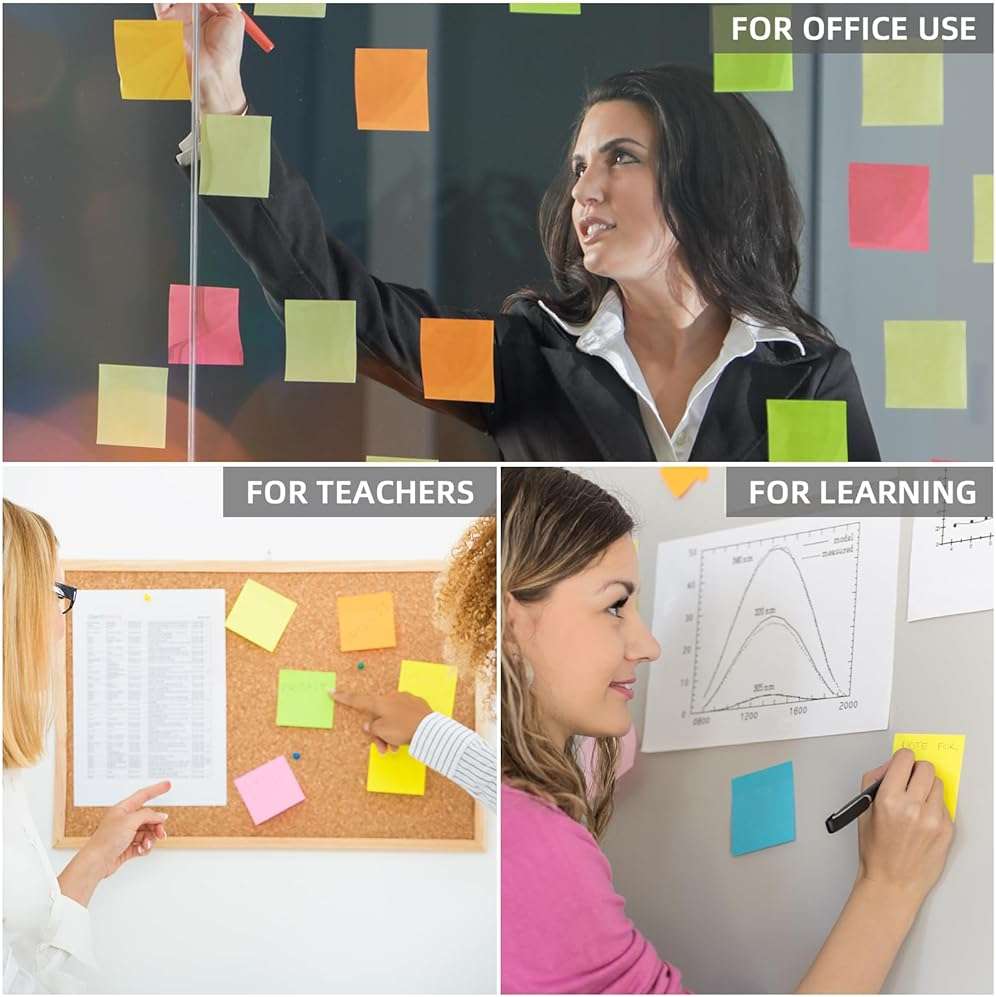 (24 Pads) Sticky Notes 3x3 Inches,Bright Colors Self-Stick Pads, Easy to Post for Home, Office, Notebook - Image 5