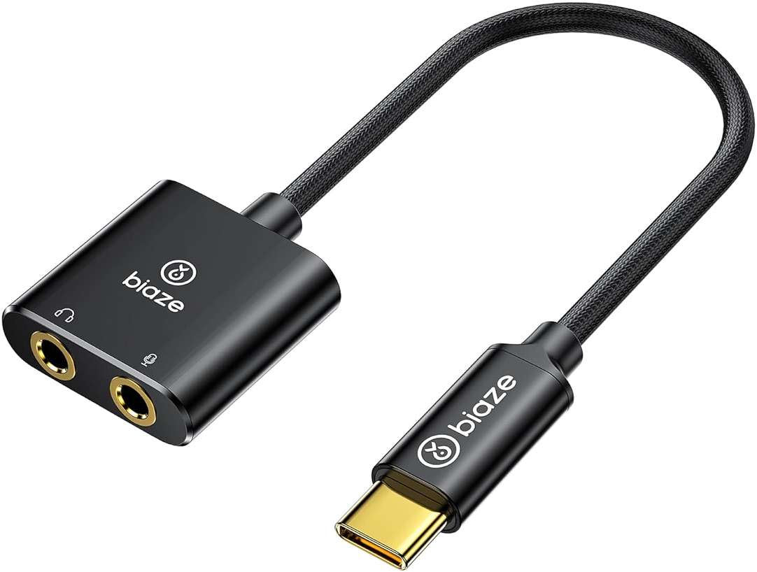 USB C to 3.5mm Jack Audio Adapter External Sound Card with 3.5mm Headphone and Microphone TRS Jack to USB C Compatible with Windows, Laptops, Desktops Windows, MAC, Linux, PC, PS5, PS4 - Image 1