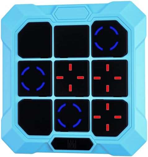 VDPDO Tic Tac Toe Game, 6-in-1 Electronic Tic Tac Toe with Mute & Rechargeable - Handheld Travel Board Game for Kids Ages 4+, Adults, Family - Educational Learning Toy for Boys Girls，Blue - Image 1