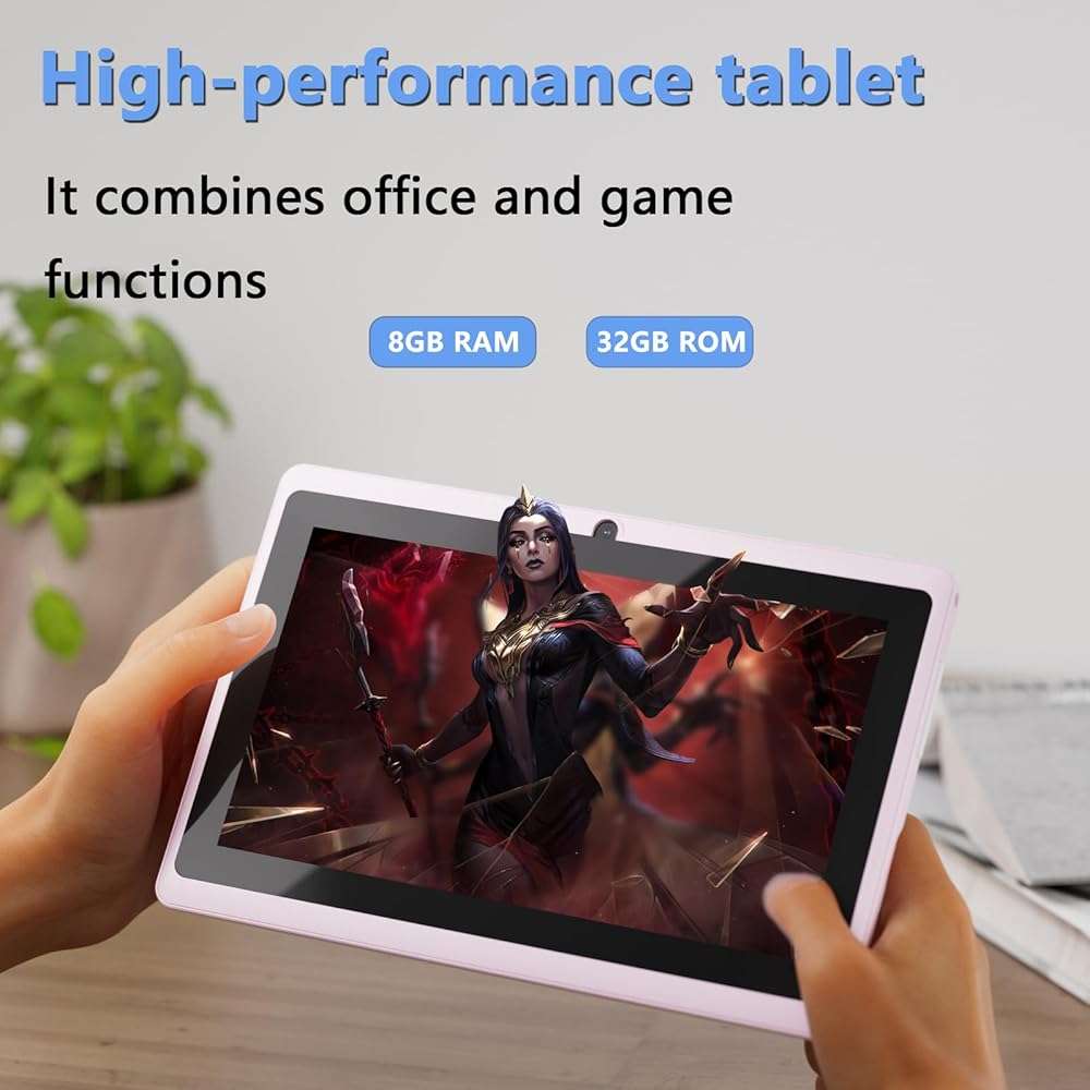 Tablet with Case 7 inch Tablet Android 14, 8GB RAM (5GB Expandable) 32GB ROM 7" Tabletas Supports 1TB MicroSD, Long Battery Dual Camera Tableta 5G WiFi-6 Android tablets with Tablets Protective Cover - Image 6